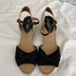 Lucky Brand black wedge sandals size 11
